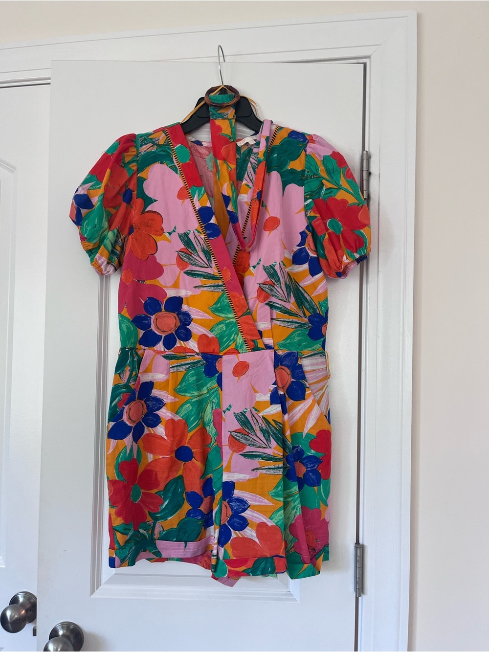 Vibrant Pink Floral Romper